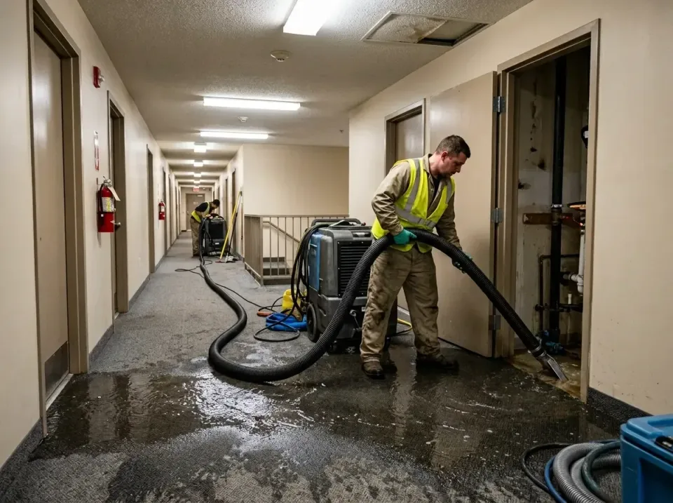 multi-unit-apartment-hallway-f-005 — frequently asked questions, Emergency Burst Pipe Water Extraction & Removal in Belville…